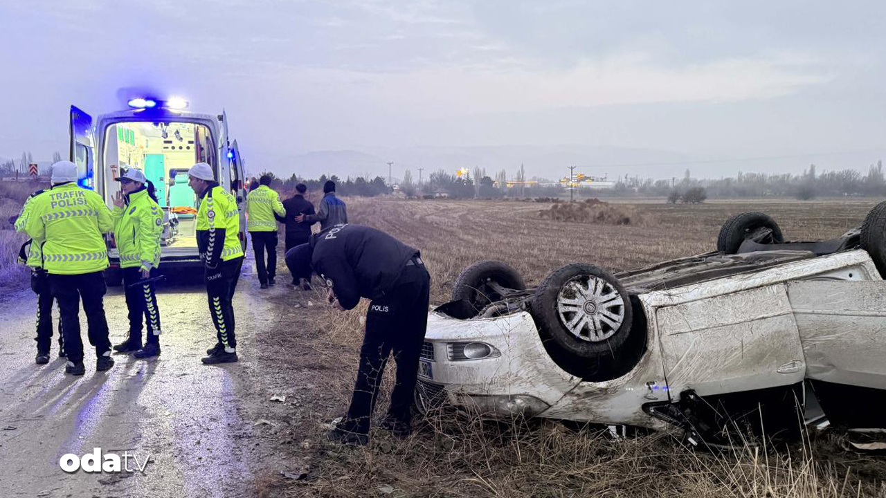 Ankara’da devrilen otomobildeki 1 kişi öldü, 4 kişi yaralandı