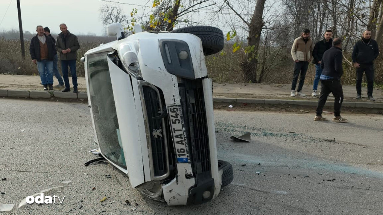 İnegöl’de iki araç çarpıştı: 7 yaralı